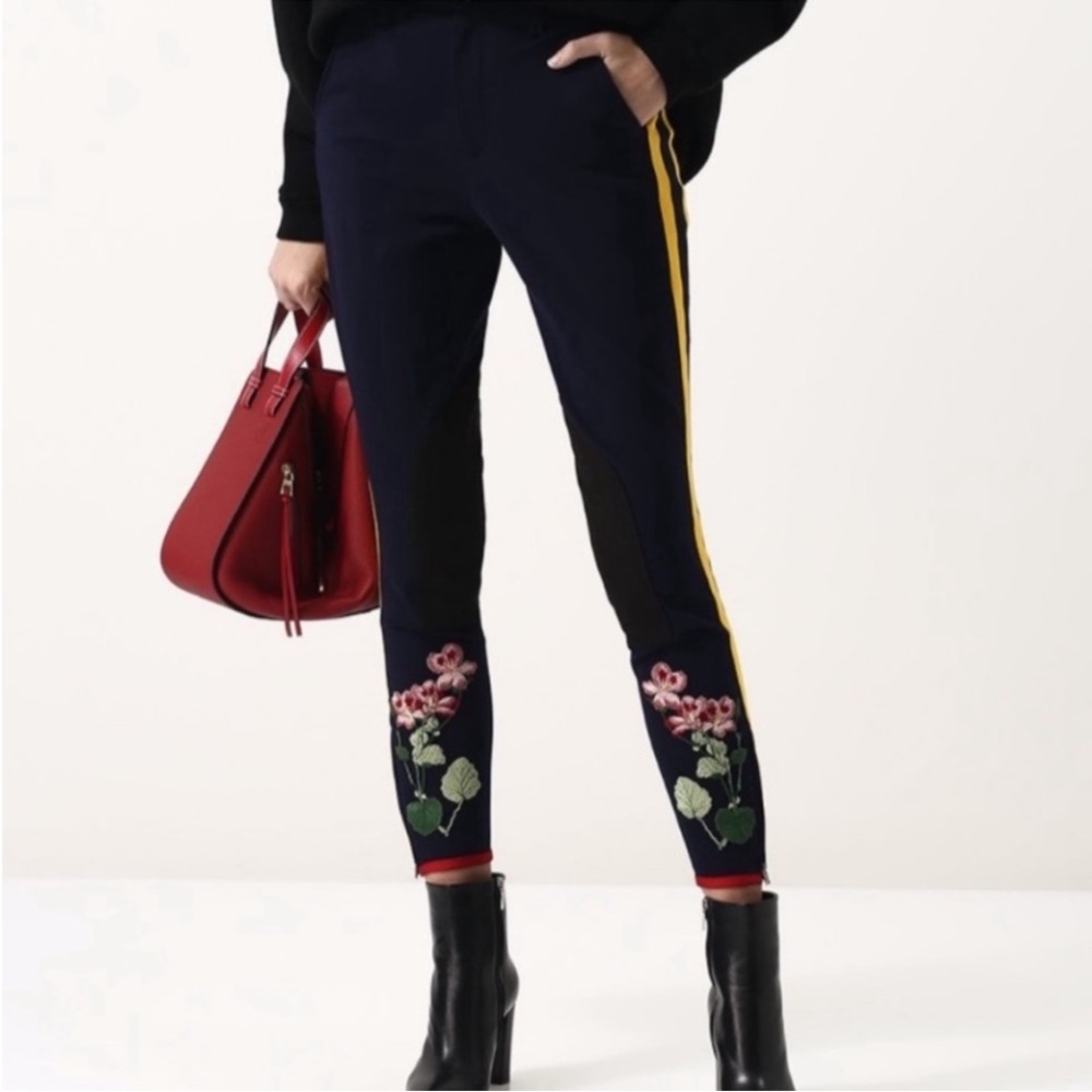 NWT Gucci Riding Pants with Floral Embroidery - Picture 7 of 12